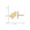 Black Bow Jewelry 14k Yellow Gold Plated Sterling Silver Arizona Coyotes NHL Stud Earring - 2 of 3