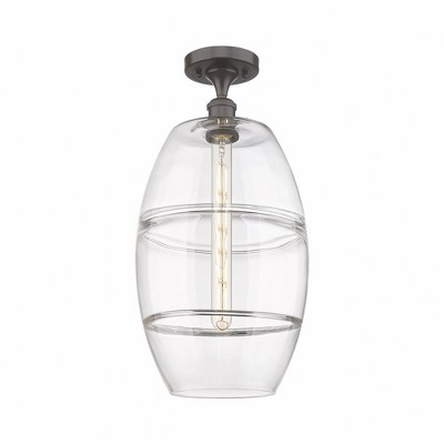 Vaz - 1 Light Semi-Flush Mount In Industrial Style-19.75 Inches Tall and 10 Inches Wide