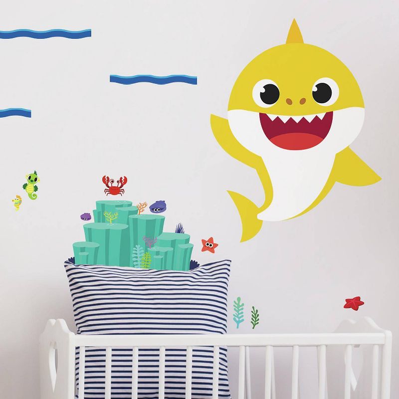 Baby Shark Peel and Stick Giant Kids&#39; Wall Decals - RoomMates, 3 of 8