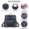 DOMETOUR PU Leather Backpack For Women Convertible Ladies Fashion Casual Large School Shoulder Bags - 2 of 4