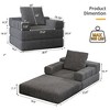 Convertible Single Sofa Chair Bed with Pillows and Lightweight Design - 2 of 4