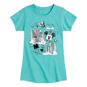 Girls' - Disney - Mickey Mouse Fitted Short Sleeve Graphic T-Shirt - 1 of 4