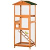 PawHut 65" Wooden Bird Cages Outdoor Finches Aviary Birdcage with Pull Out Tray 2 Doors - 4 of 4