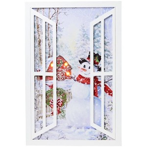 The Lakeside Collection Lighted Holiday Window Wall Art - 1 of 2