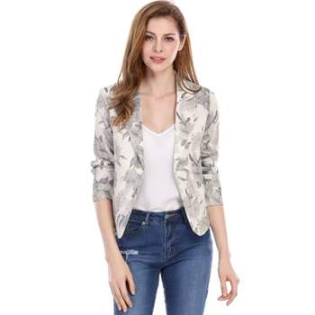 Office Pink Collar Allegra K : Velvet Lapel Large Crop Target Suit Hot Women\'s Business 1 Button Blazer