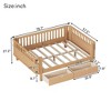 SeaCamel Twin Size Wood Platform Bed for Kids - Low Profile Design with Safety Rails, White - 3 of 4