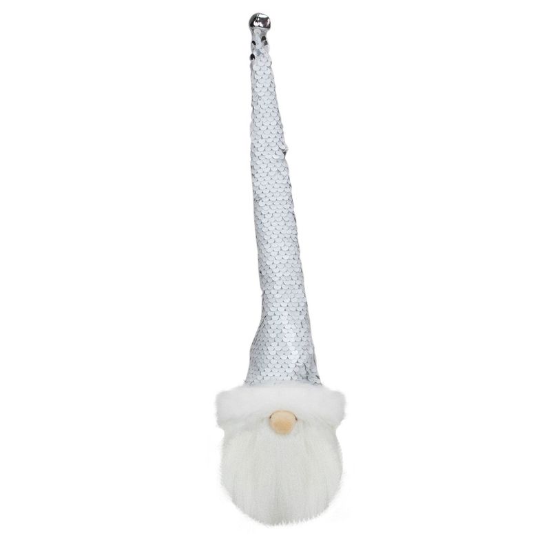 Northlight 13" Silver Sequin Santa With a Pointed Winter Hat Christmas Decor, 3 of 6