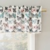 54"x18" No. 918 Semi-Sheer Magdalena Butterfly Embroidered Rod Pocket Curtain Valance Blue: Window Valance Decor - 2 of 4
