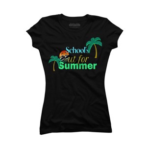 Junior's Design By Humans School's out for Summer By Lamondcreations T-Shirt - 1 of 2