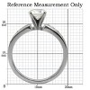 Slickblue Women's 6.5mm Clear CZ Round Engagement Ring - Pave Design, Polished Silver Stainless Steel,  Size 5-10 - 3 of 4