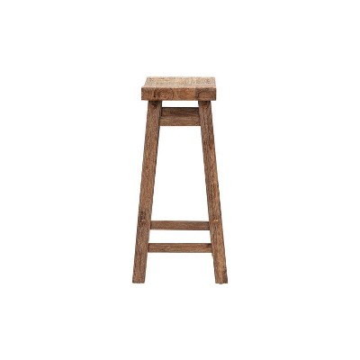 Sonoma 24" Barnwood Wire-Brush Backless Saddle Counter Stool