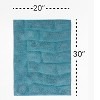 Knightsbridge Stylish And Comfortable All Season Traditional New Tile Design Cotton Bath Rug 20" X 30" Aqua - 3 of 4