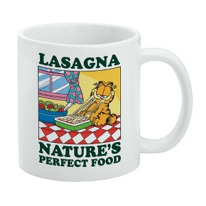 Garfield Lasagna The Perfect Food Ceramic Coffee Mug, Novelty Gift Mugs for Coffee, Tea and Hot Drinks, 11oz, White - 1 of 4