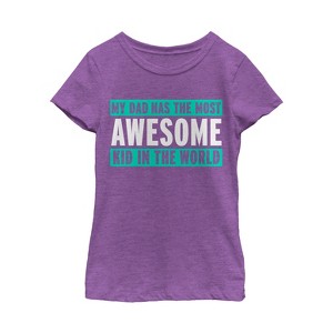 Girl's Lost Gods Father's Day Most Awesome Kid T-Shirt - 1 of 3