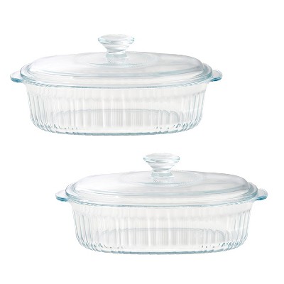 SharpChef Serve N' Store Glass Casserole Dish with Glass Lid, Oven, Microwave, Freezer & Dishwasher Safe, 1.9 qt / 1.8 L