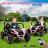 24V Ride on Car with Remote Control, 2 Seater LED Lights, Bluetooth, Treaded Tires, Electric Vehicles for Boys Girls - 3 of 4