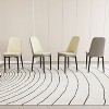CAVINAS Modern PU Leather Dining Chairs, Set of 4 Kitchen Chair with Curved Backrest and Black Metal Legs - 2 of 4