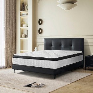 Whisen 12” Full Size Hybrid Mattress with 7-Zoned Memory Foam, Individual Pocket Spring, Knitted Cover - 1 of 4