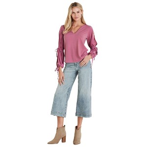VENUS Womens Tie Sleeve Blouse - 1 of 3