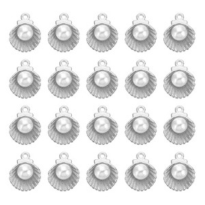 Unique Bargains Beautiful Designer DIY Jewelry Making Pearl Shel Pendants 50 Pcs - 1 of 4