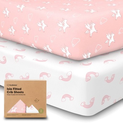 KeaBabies 2pk Isla Fitted Crib Sheets for Boys, Girls, Baby Crib Sheet, Fits Standard Nursery Crib Mattresses