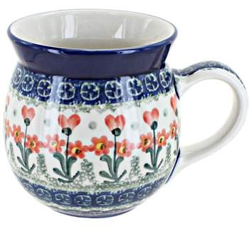 Blue Rose Polish Pottery Ceramika Artystyczna Bubble Mug