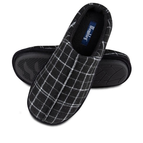 Alpine Swiss Peter Mens Memory Foam Wide Fleece Clog Slippers Slip On House  Shoes