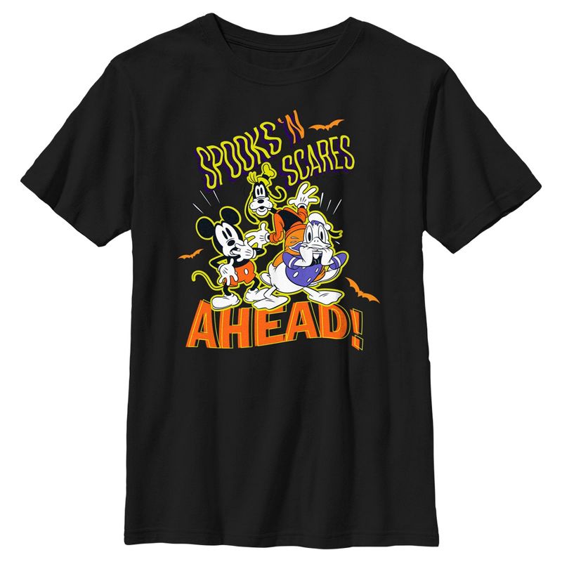 Boy's Mickey & Friends Spooks and Scares Ahead T-Shirt, 1 of 6