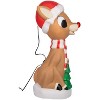Gemmy Lighted Blow Mold Outdoor Decor Rudolph w/Christmas Tree 24" Rudolph, Multicolored - 4 of 4