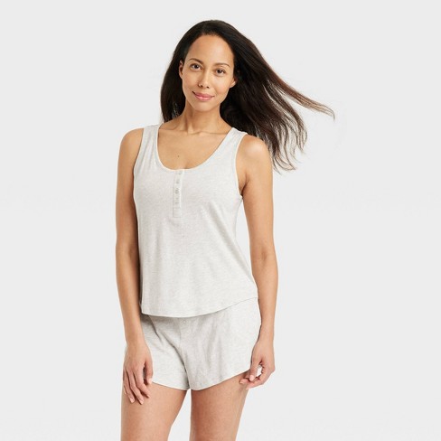 Women's Jersey Sleep Tank Top - Stars Above™ Gray S : Target