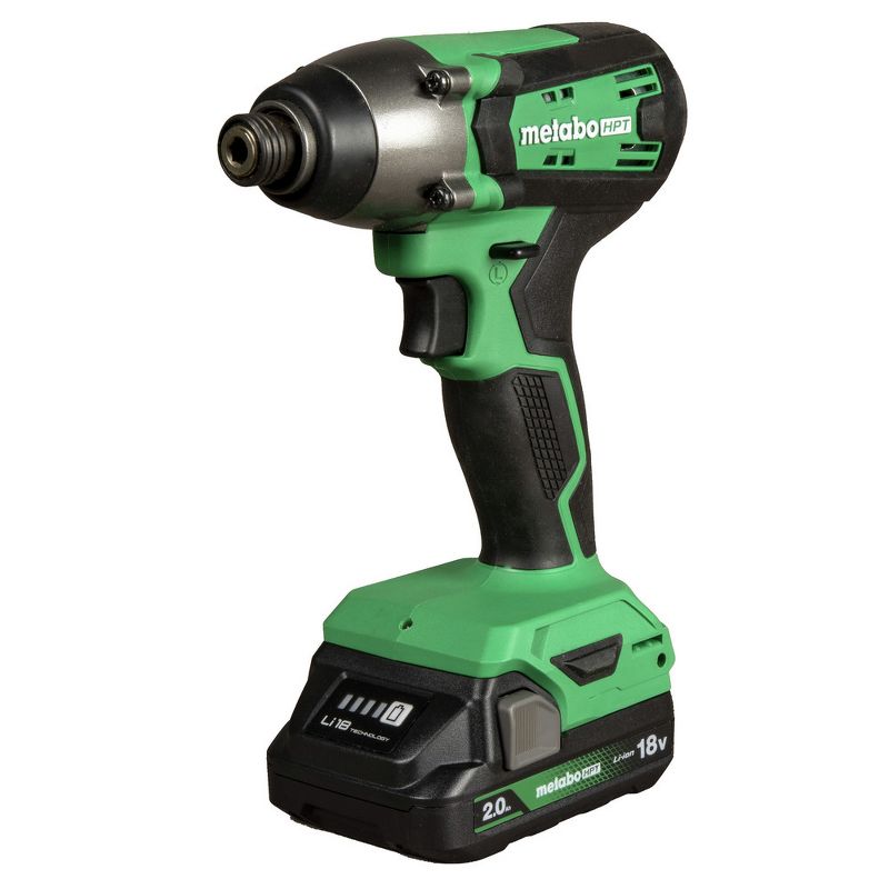 Metabo HPT KC18DFXM 18V MultiVolt Brushed Lithium-Ion 1/2 in. Cordless Hammer Drill and 1/4 in. Impact Driver Combo Kit with 2 Batteries (2 Ah), 3 of 9