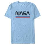 Men's NASA Stripe Minimal Logo Vintage T-Shirt