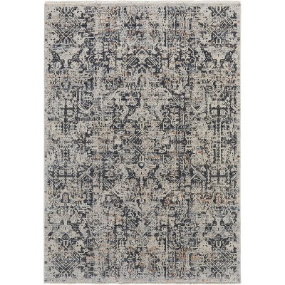Kaia Transitional Distressed Ivory/Gray/Taupe Area Rug