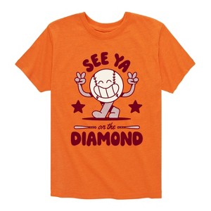 Boys' - Instant Message - See Ya On The Diamond Short Sleeve Graphic T-Shirt - 1 of 4