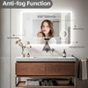 ARTLOGE 80/100/120cm Bluetooth Lighted Bathroom Mirror 3X Magnifying Glass Dimmable LED Makeup Mirror Wall Mirror - 4 of 4