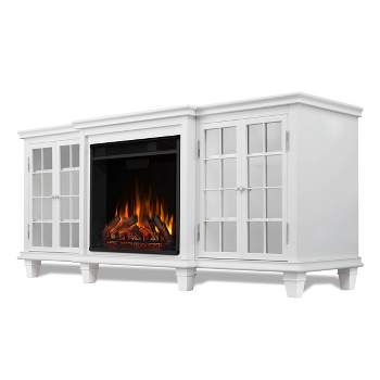 Real Flame Marlowe Electric Fireplace Entertainment Center White