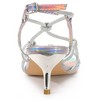 Allegra K Women's Rhinestone Strappy Slingback Stiletto Heel Sandals - 3 of 4