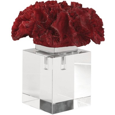 Red Coral Cluster 7 3/4" High Table Sculpture by Uttermost