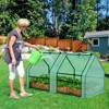 Aoodor Mini Greenhouse with 2 Replaceable Covers, Portable Garden Greenhouse with Roll-up Zipper Doors, UV-Protected for Outdoor Plants, 6'x3'x3' - 2 of 4