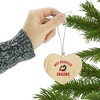Minnesota State University Moorhead Dragons Heart Love Wood Christmas Tree Holiday Ornament - 3 of 3