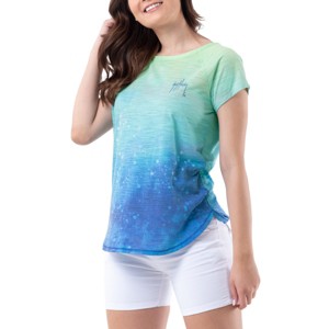 Guy Harvey Women's Southern Vibes Poly/Rayon Slub Tee - 1 of 4