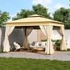 Outdoor Gazebo Tent with Double Roofs, Patio Gazebo with Mosquito Netting, Patio Canopy for Backyard, Garden, Lawn and Deck - 2 of 4