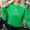 Simply Sage Market Women's Graphic Sweatshirt Embroidered Rockin' Around Tree -White Ink - 2 of 3