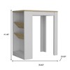 HomeRoots Set of Two Oak and White Wood Kitchen Island And Pantry Cabinet - 3 of 4