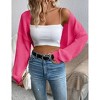 Women's Lightweight Shrug Sweater for Dresses & Tops Long Sleeve Open Front Knit Crop Bolero Cardigan - 3 of 4