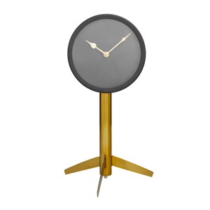 Stainless Steel Clock with Gold Stand - Novogratz - 1 of 4