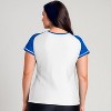 Calypsa Women's Plus Size Loose Fit Short Sleeve UPF 50+ Adele Swim Top - 2 of 4
