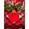 Design Imports Tango Red Buffalo Check Cotton Tablecloth - 2 of 4
