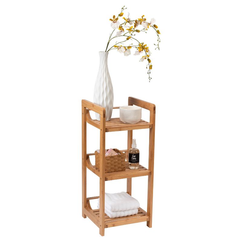 Three Tier Bamboo Tower Brown - Organize It All, 4 of 7