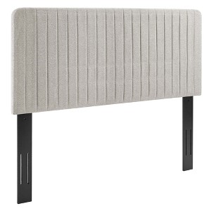 Modway Milenna Headboard – Channel Tufted Fabric King/California King Upholstered Headboard in Gray - 1 of 4